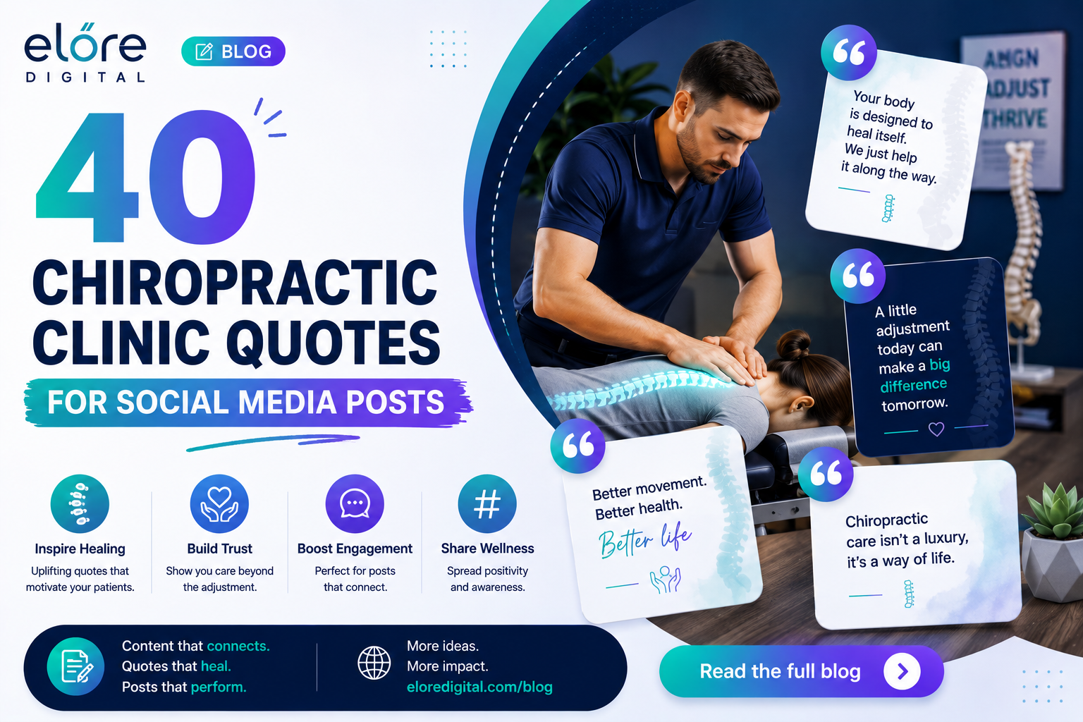40 Chiropractic Clinic Quotes for Social Media Posts